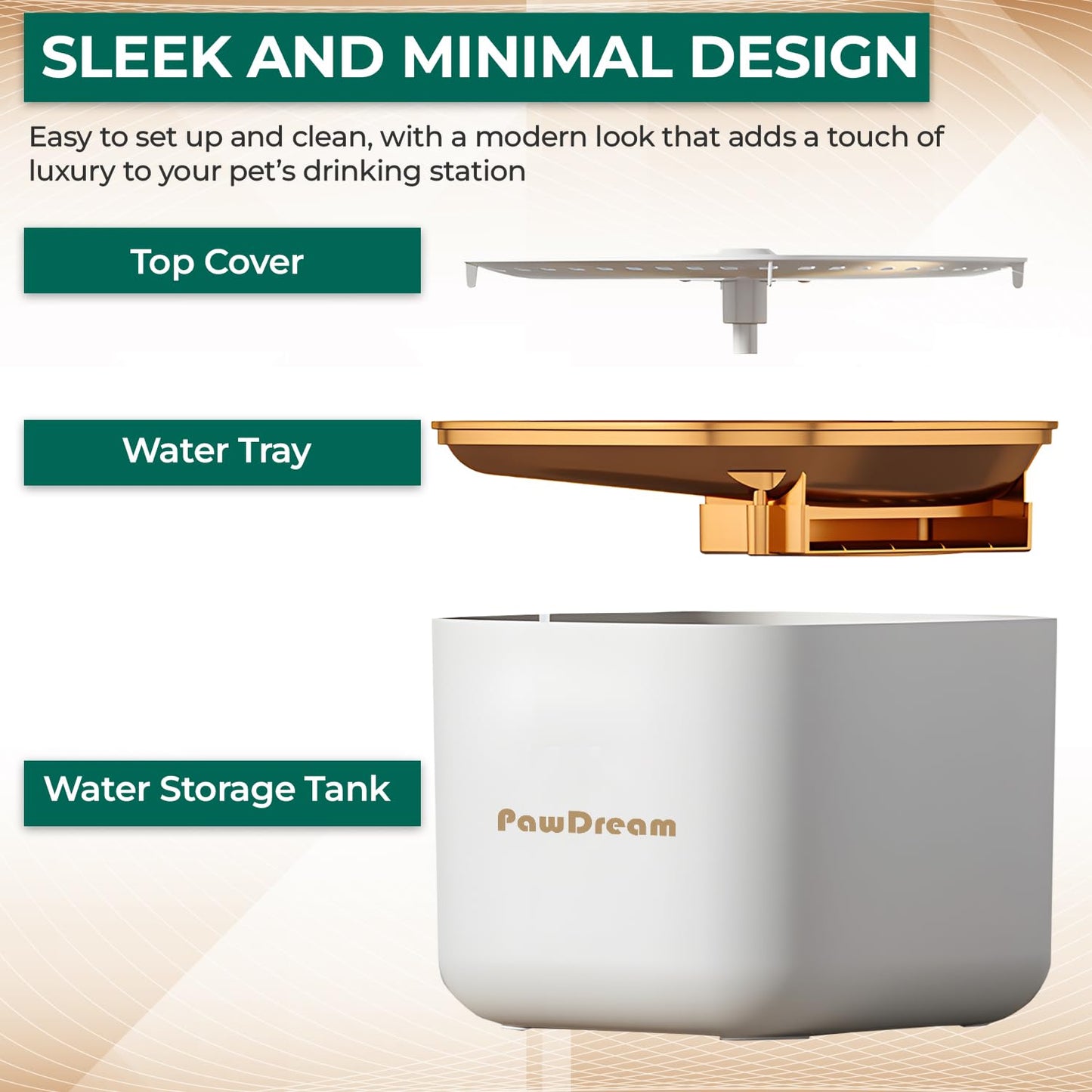 PawDream 3L Smart Pet Water Fountain