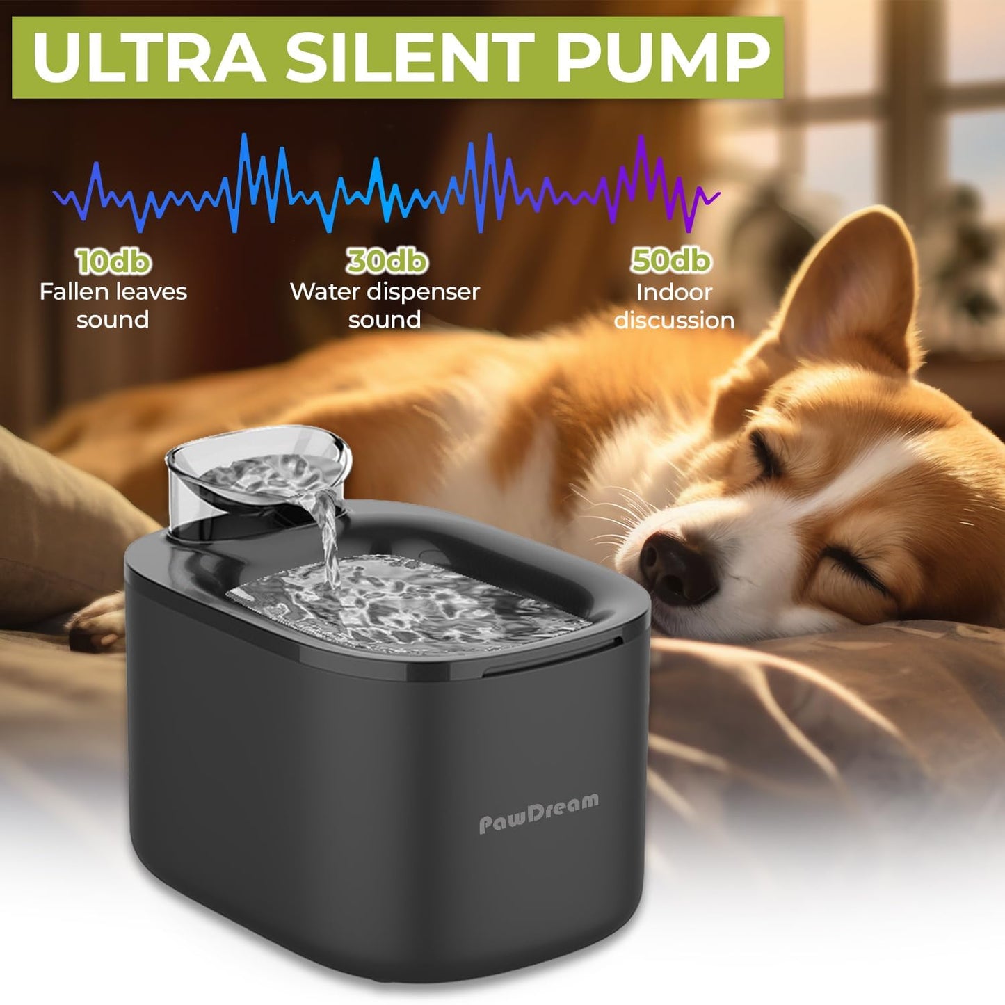 PawDream 4L Smart Pet Water Fountain