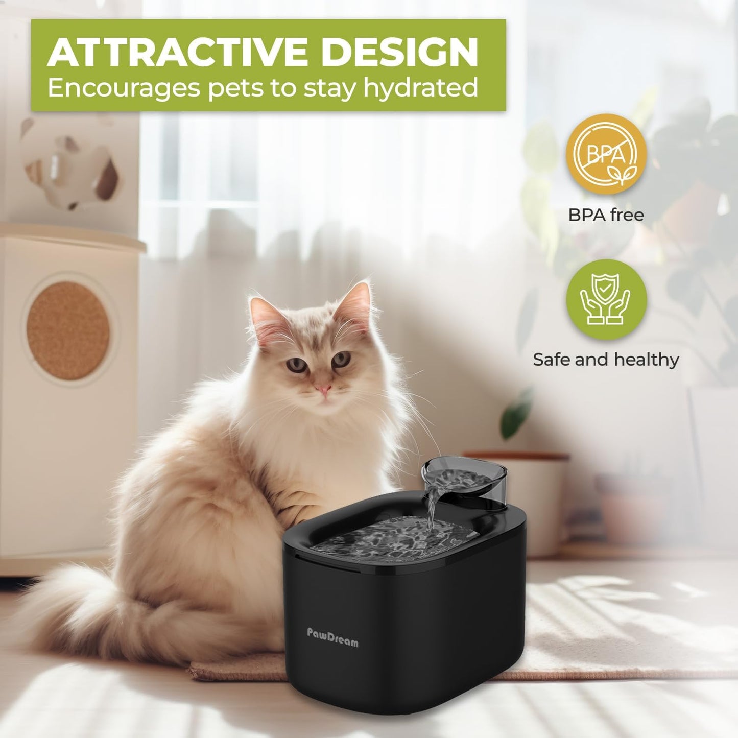 PawDream 4L Smart Pet Water Fountain
