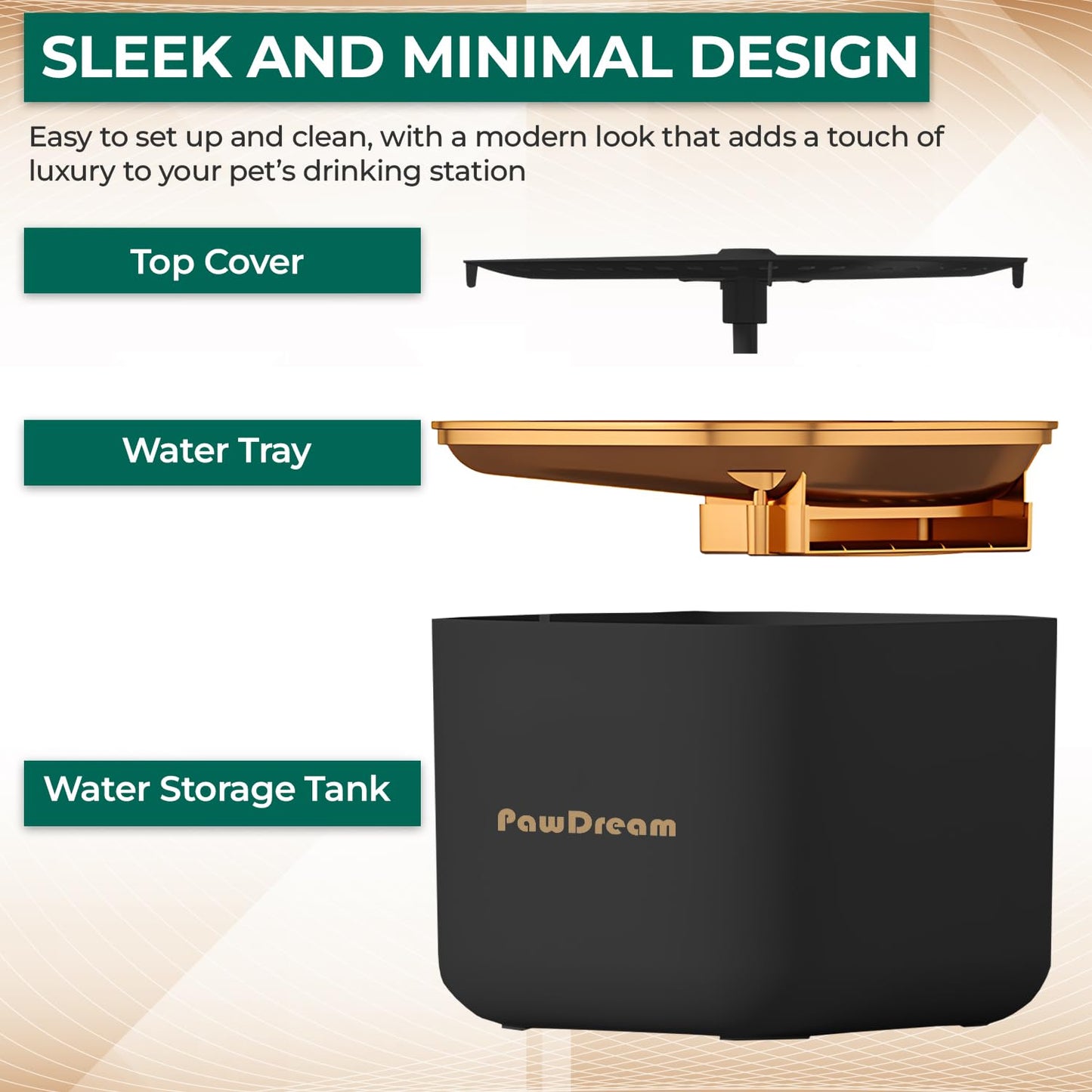 PawDream 3L Smart Pet Water Fountain