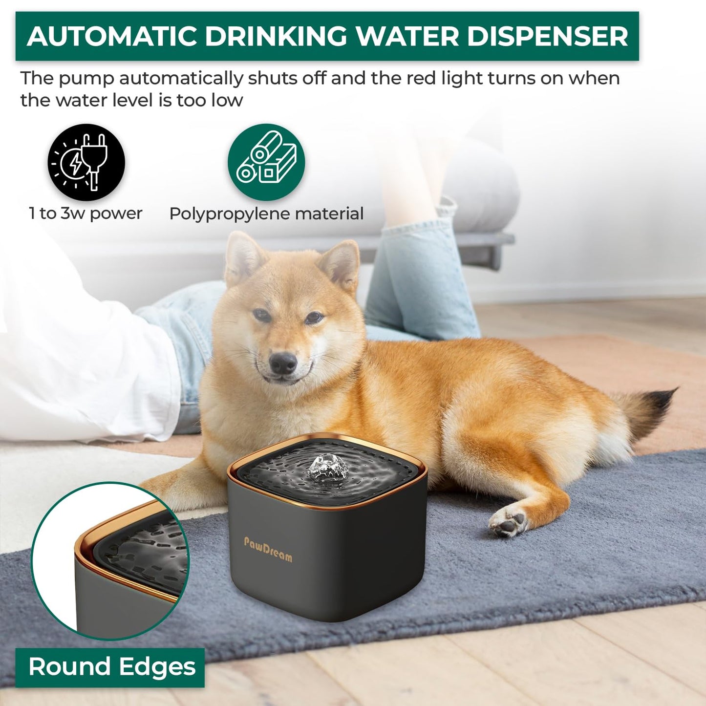 PawDream 3L Smart Pet Water Fountain